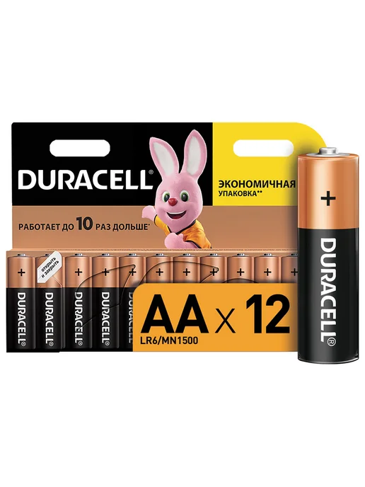 Батарейки DURACELL Basic AA 12шт, 12 шт