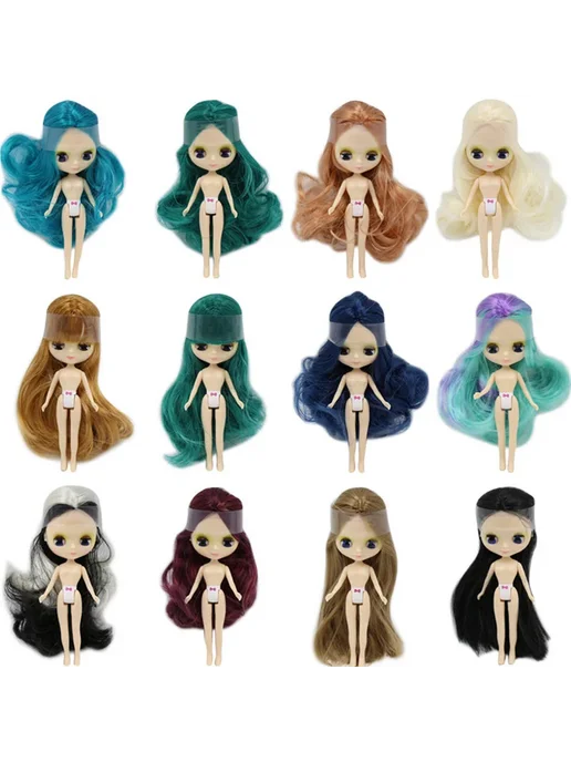 Нет бренда Кукла Mini Blyth 10 см, nude doll, ABS, 14+, бежевый, фото 2
