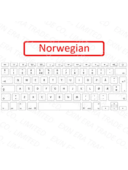 EXIN Клавиатура для Macbook A1534 German, белый