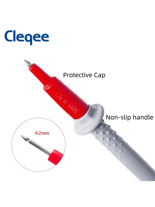 CLEQEE Провода для мультиметра P1505-2pcs, 1,5 м, 15052 шт, 1,5 м, фото 3