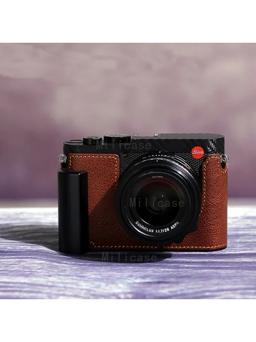 AYdgcam Кожаная сумка для Leica Q2 Q3 Black, Coffee, фото 4