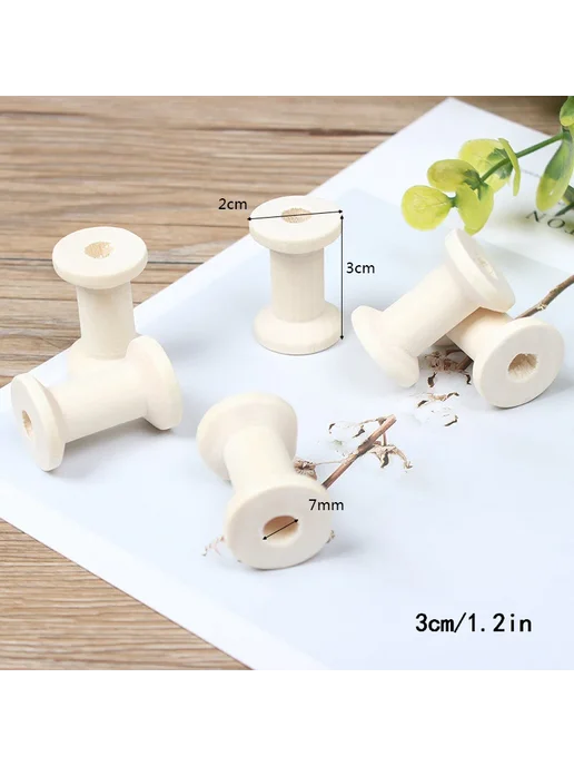 Нет бренда Деревянные катушки для вязания 3cm 10 шт, 10 шт