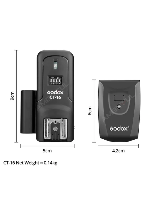 Godox CT-16 Беспроводной триггер для вспышки, Цвет 1xT add, приемник, фото 3