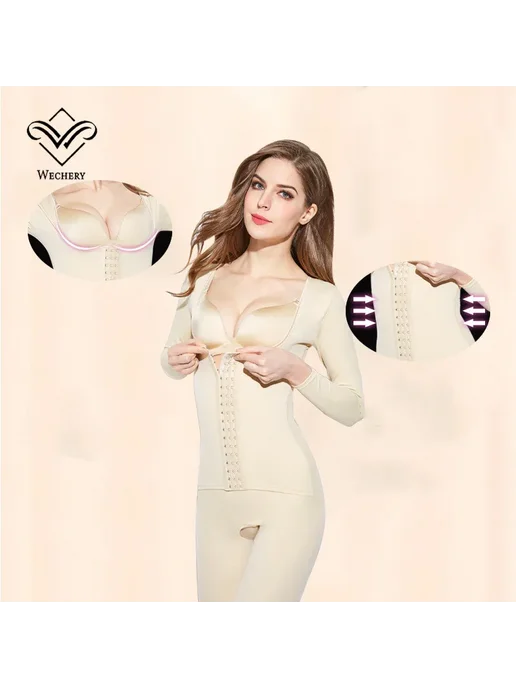 wechery Корректирующее боди, черный, полиэстер спандекс, S-3, черный, фото 6