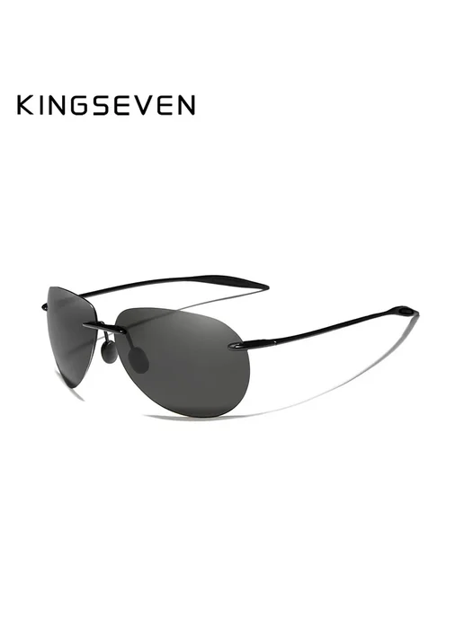 KingSeven Солнцезащитные очки без оправы, Green G15, зеленый