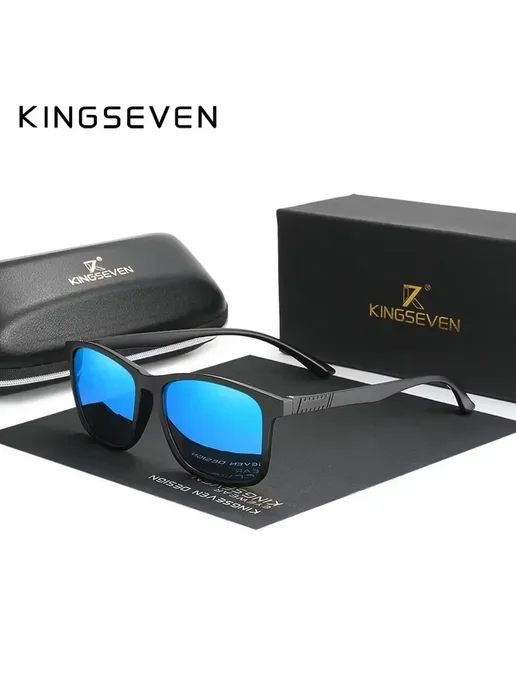 KingSeven Солнцезащитные очки, Black Gray, черный, фото 2