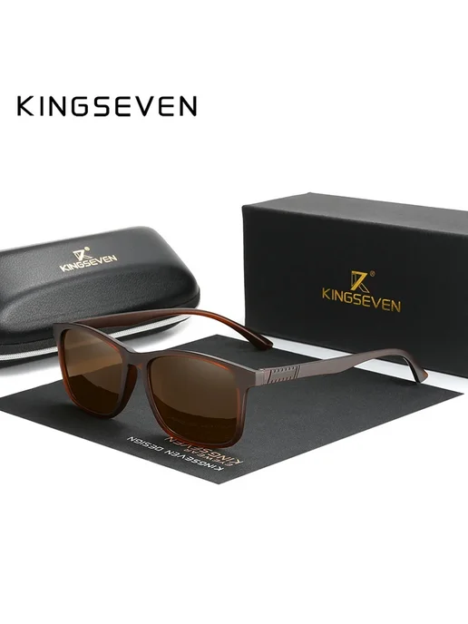 KingSeven Солнцезащитные очки, Black Gray, черный, фото 3