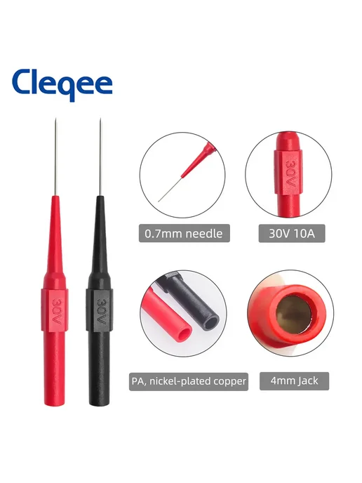CLEQEE щупы для мультиметра, 10 шт, 5 цветов, 10 шт, фото 4