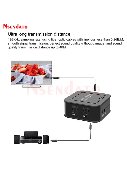 Nsendato Цифровой оптический коммутатор 3x1, AU Plug, 3x1, фото 2