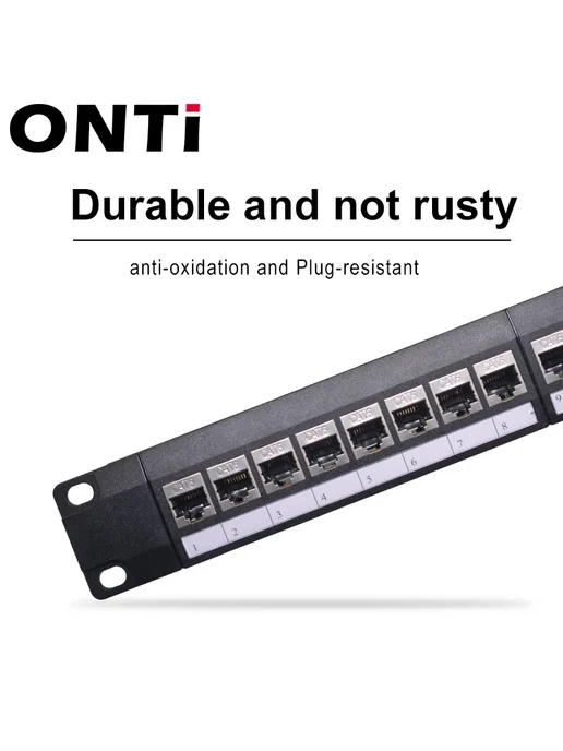 ONTi ONT-CPP-S 24-портовая экранированная патч-панель RJ45, вариант, фото 2