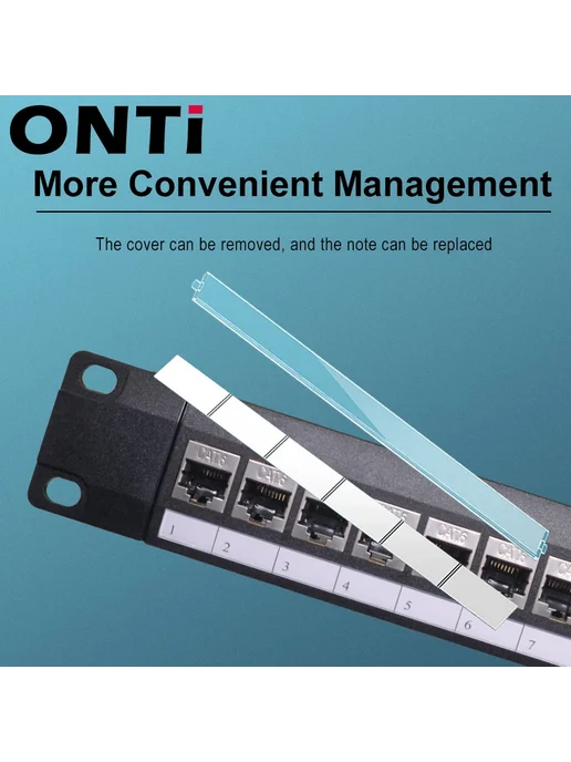 ONTi ONT-CPP-S 24-портовая экранированная патч-панель RJ45, вариант, фото 4