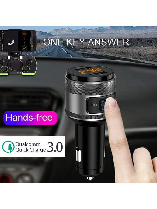 JINSERTA Автомобильный FM-трансмиттер, Bluetooth 5,0, беспроводной, г, вариант, фото 2