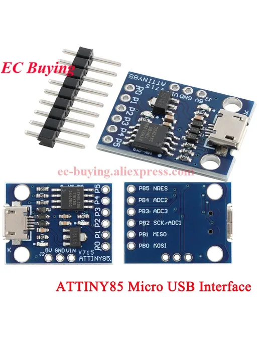 EC Buying Плата программирования ATTINT85 Micro USB 5pcs, 5 шт