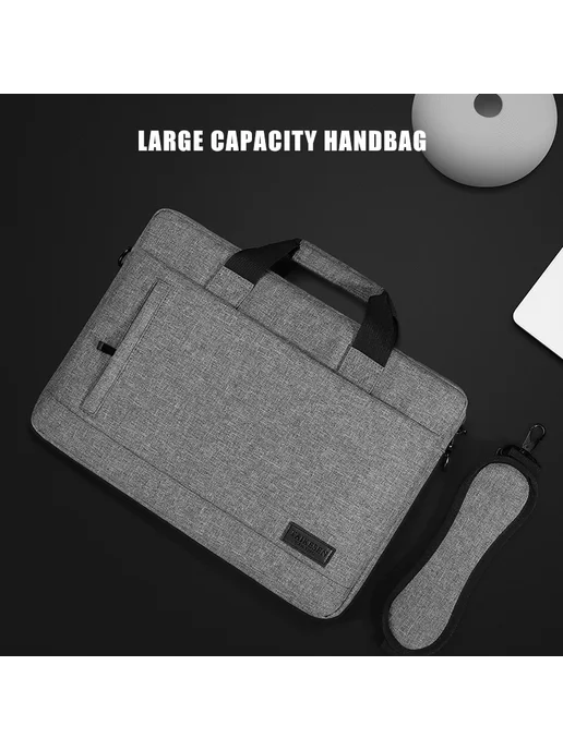 taikesen Сумка для ноутбука 13-17" серая, MODEL 1-DEEP GREY, серый, фото 5