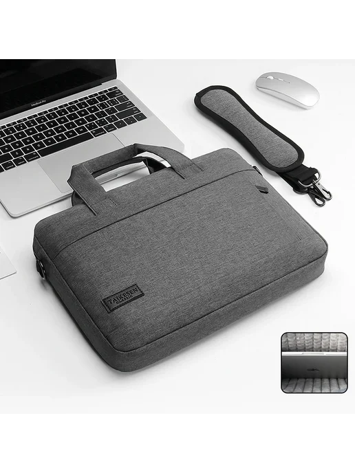 taikesen Сумка для ноутбука 17.3" серая, MODEL 3-DEEP GREY, серый