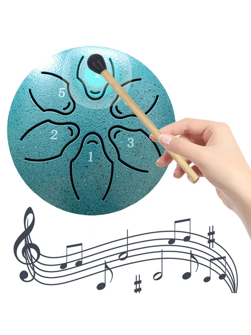 Зеленый Rain Drum 3 дюйма для медитации и йоги, зеленый, фото 3
