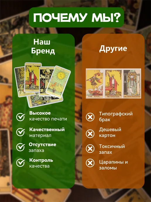 Карты Таро Уэйта классические в эксклюзивном дизайне. Обучающая колода для начинающих с инструкцией на русском языке 78 карт., 78 шт, фото 7