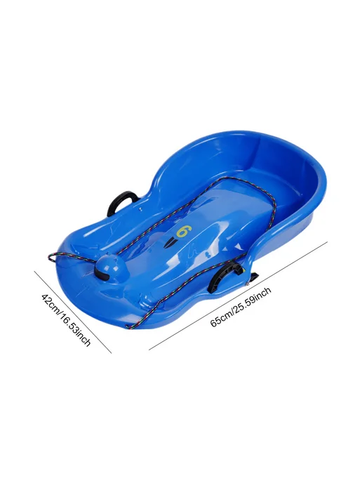 Пластиковый санки Snow Speeder для детей, зимний активитет, синий, фото 5