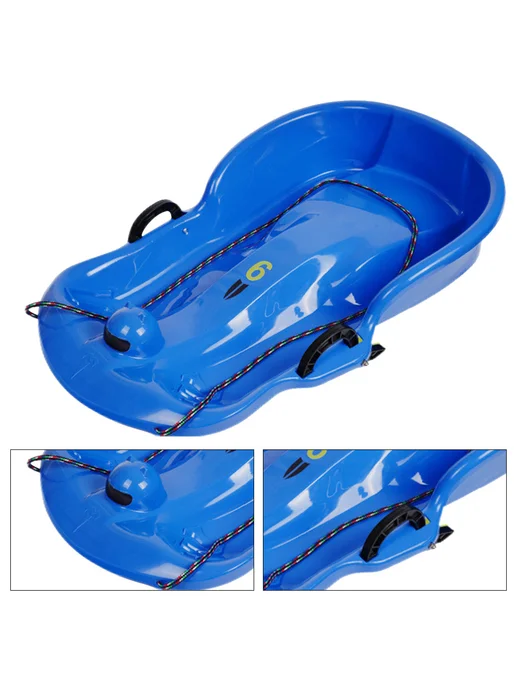 Пластиковый санки Snow Speeder для детей, зимний активитет, синий, фото 6