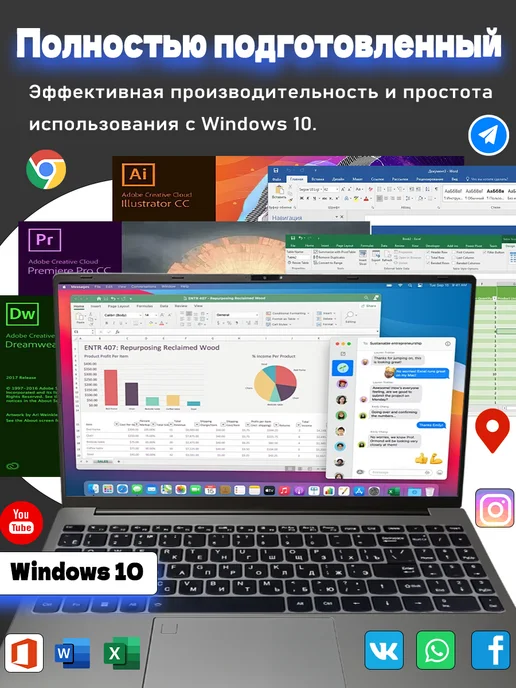 Uasdae Ноутбук игровой 16.1" Ryzen 3 8440U 16ГБ 512ГБ для работы и…, 16 ГБ, 512 ГБ, фото 6