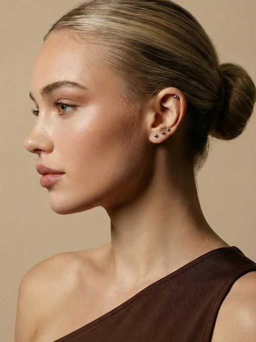 Europe Jewellery Штанга пирсинг серебро септум лабрет хеликс позолота, серебристый, фото 4