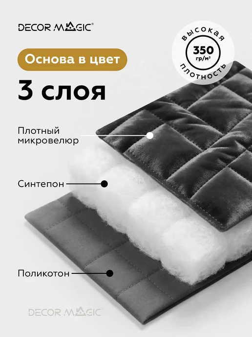 DECOR MAGIC Покрывало на кровать 135x230 см велюровое MONO ADRIA GRAFIT, 135x230 см, фото 5