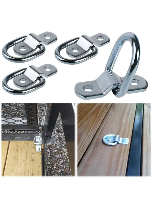 4шт 3 8 Heavy Duty D Rings для Tie Down 2400LBS, 4 шт, фото 8