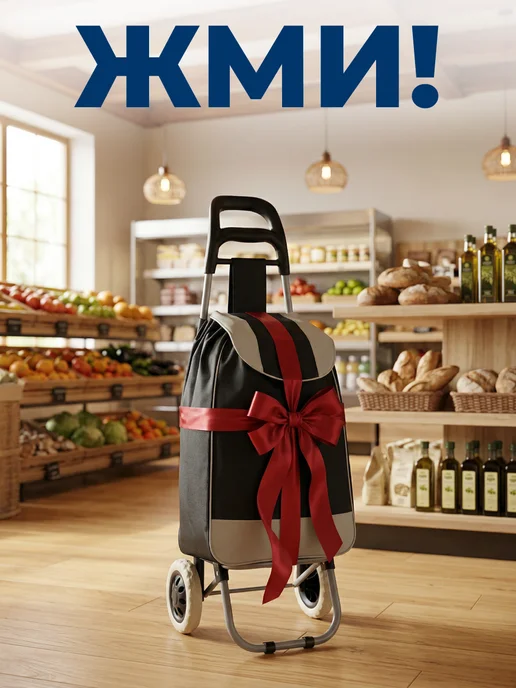 GT Сумка тележка на колесиках хозяйственная 30 кг 28 л, 30 кг, 28 л, фото 3