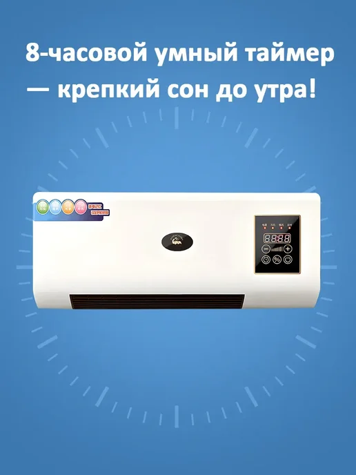 Тепловентилятор с пультом ДУ с цифровым термостатом, белый, фото 5
