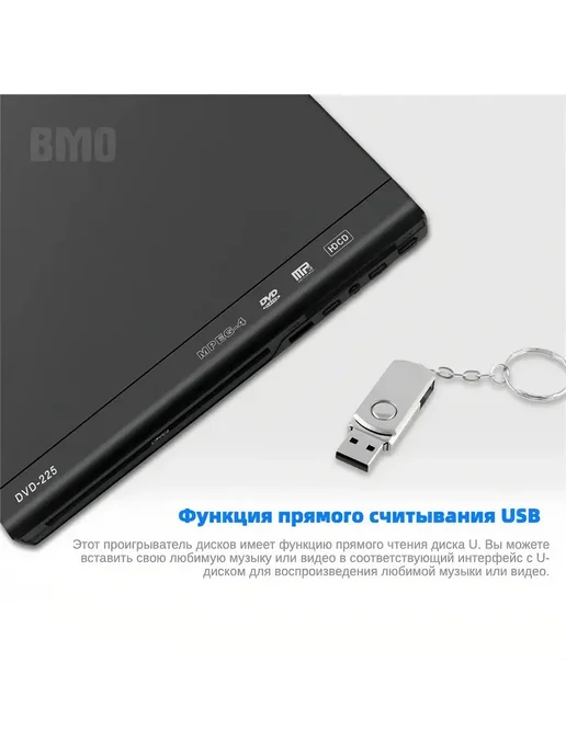 DVD-плеер, поддерживает чтение через USB,черный, черный, фото 7