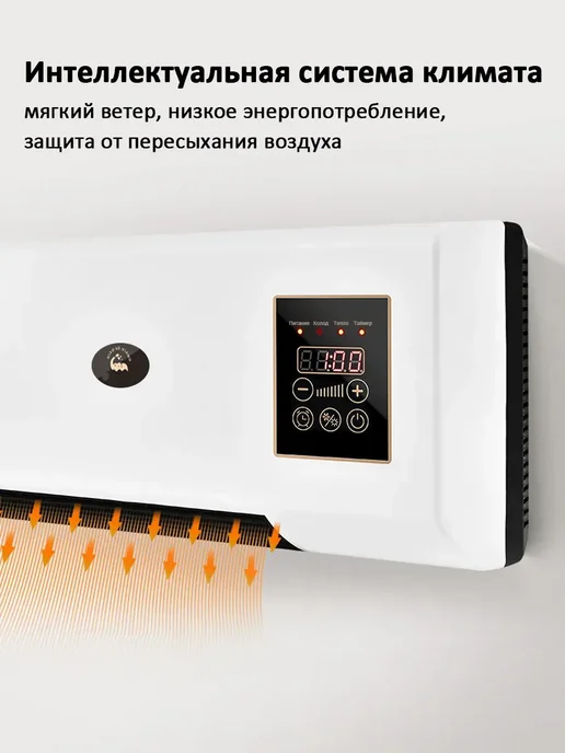 Тепловентилятор керамический настенный обогреватель, белый, фото 4