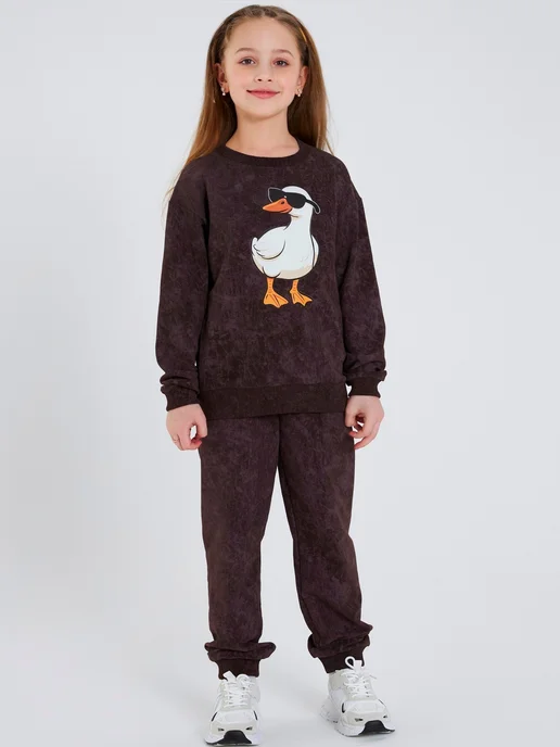 Jambo wear Спортивный костюм детский, коричневый, фото 4