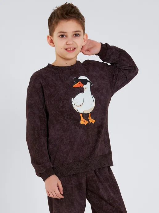 Jambo wear Спортивный костюм детский, коричневый, фото 5