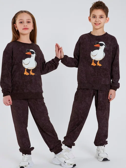 Jambo wear Спортивный костюм детский, коричневый, фото 7