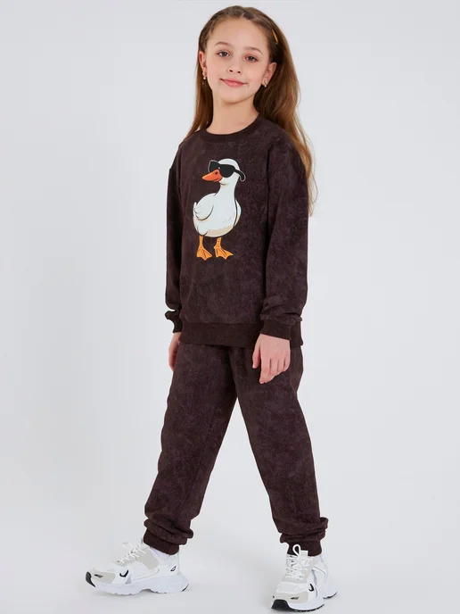 Jambo wear Спортивный костюм детский, коричневый, фото 8