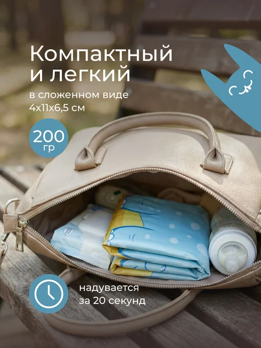 ROXY-KIDS Горшок детский дорожный надувной с 3 пакетами PocketPotty, голубой, фото 3