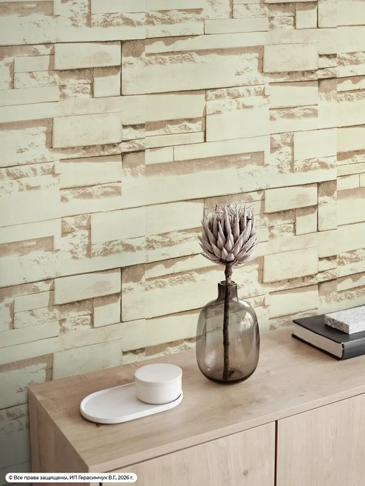 AMODECOR Панели самоклеящиеся для стен кирпич 50см*10м ПВХ 1 рулон, 10 м, фото 3