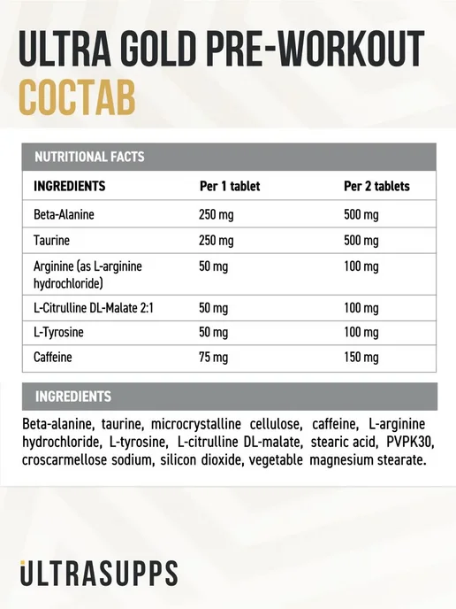UltraSupps Предтренировочный комплекс, 90 капсул, вариант, фото 4