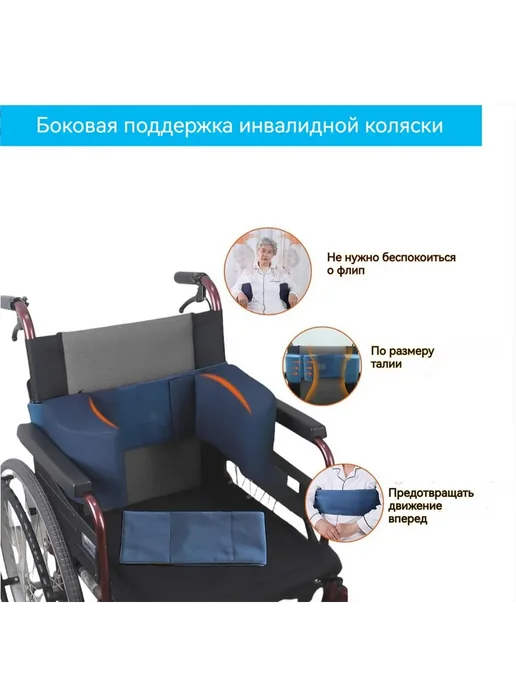 Подушка спинки для инвалидных колясок Синий, синий