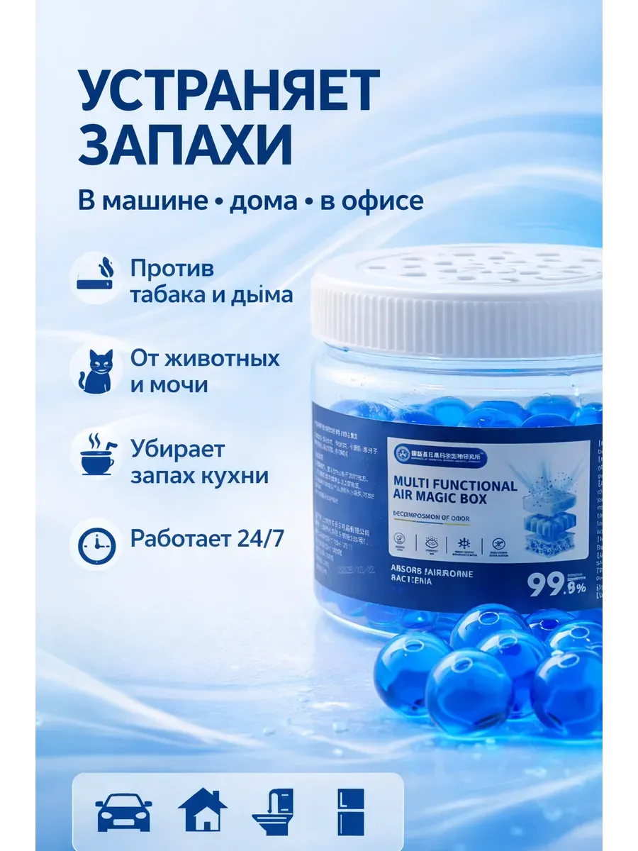 Ароматизатор, поглотитель запахов и очиститель воздуха