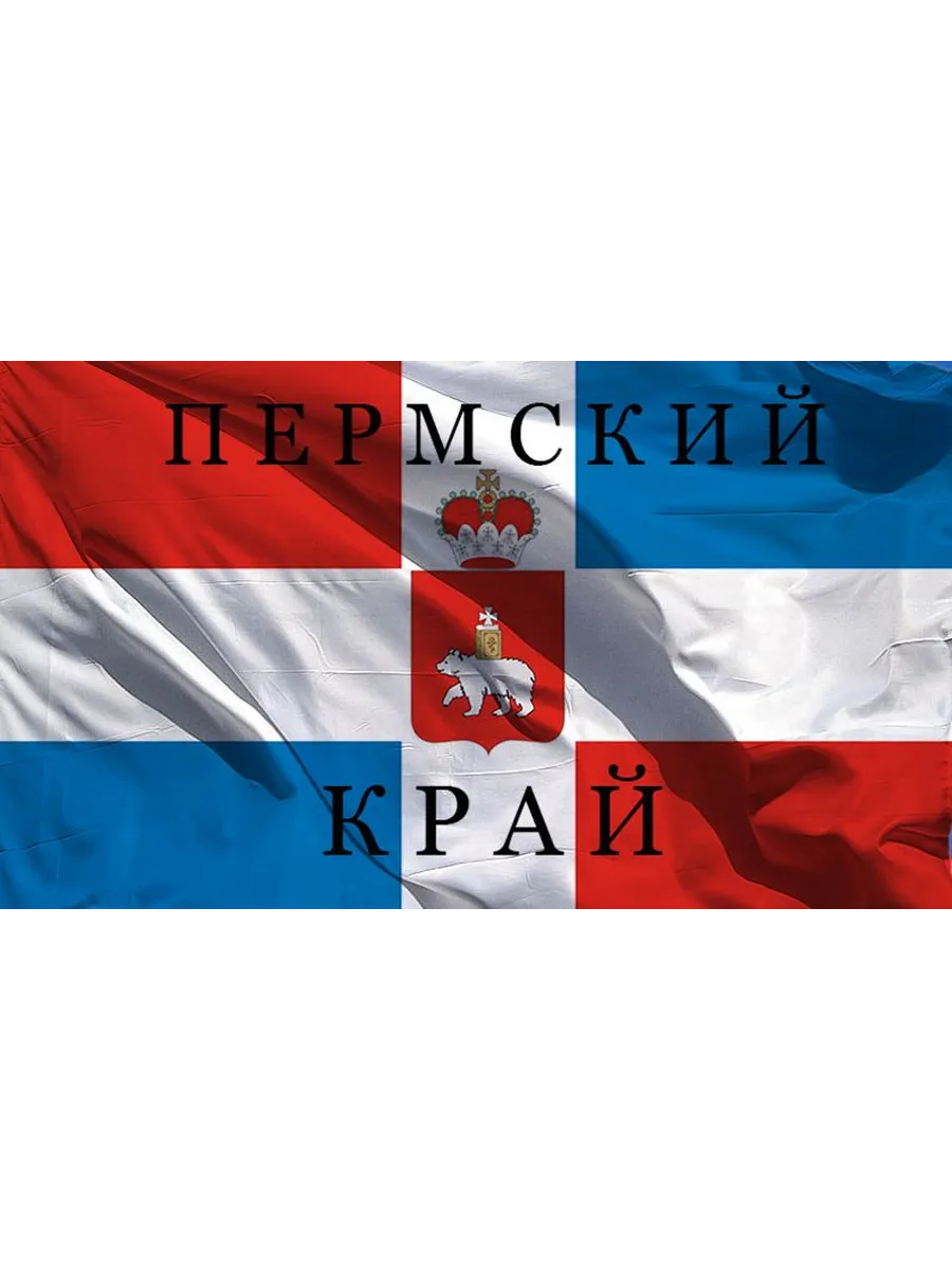 Флаг Пермь, 70х105 см на сетке