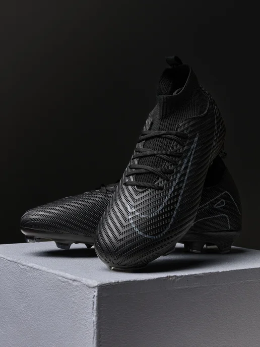 Nike Бутсы футбольные с шипами, черный, фото 4