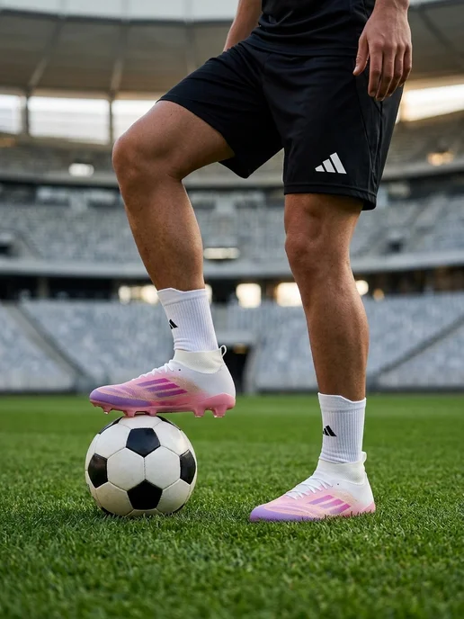 adidas Бутсы футбольные с шипами, белый, фото 4