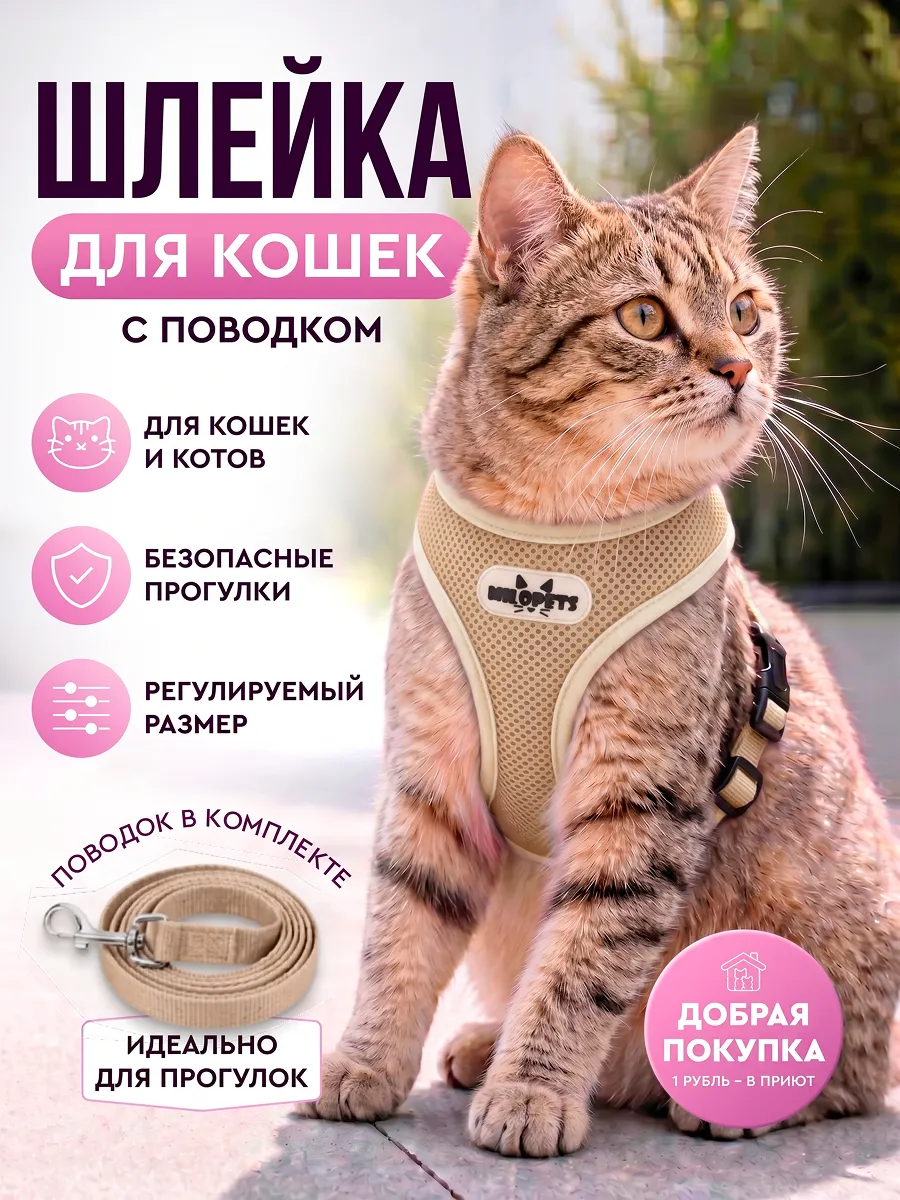 Шлейка для собак мелких пород и кошек