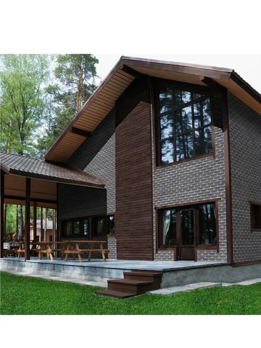 ТехноНИКОЛЬ Фасадная плитка Hauberk Камень Кварцит 2.2 м2, серый, фото 3