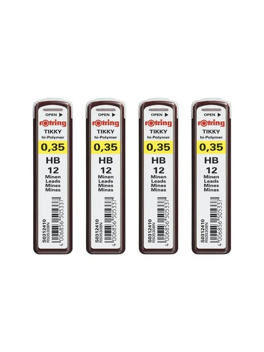 Грифель для карандаша 0.35 мм, HB (ТМ), 4 шт. HB (ТМ), 4 шт