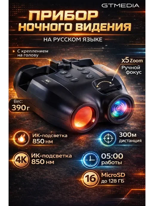Прибор ночного видения 4х-20х, черный