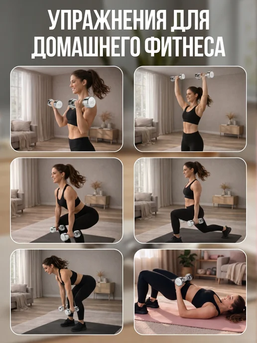 VictoryFit Набор металлических гантелей 3 кг хром 2 шт, 3 кг, 2 шт, фото 6