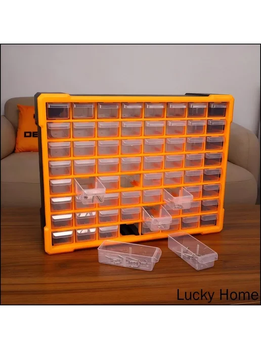 Ящик для инструментов 64 секции, 16×39.5 см, 16x39.5 см, фото 4