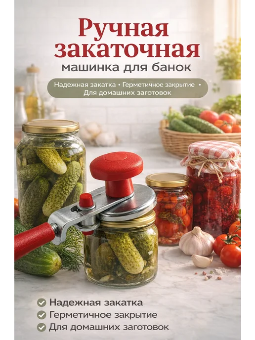 ПШ25 Закаточная машинка для банок ручная, серый